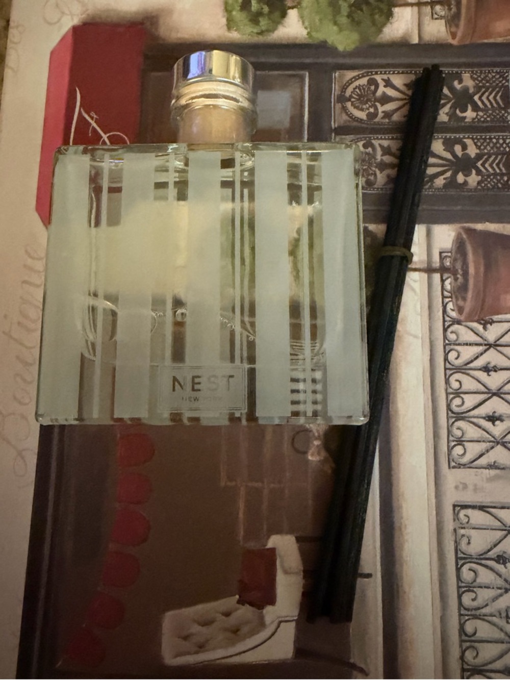 NEST Fragrances Frosted Glass Reed Diffuser — Lemongrass & Ginger